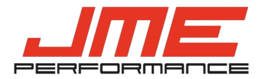 El logotipo de JME Performance con las letras rojas y en negrita "JME" sobre la palabra "PERFORMANCE"