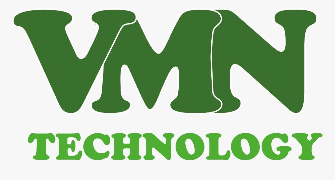 Logotipo de VMN Technology en verde, en letras grandes sobre fondo blanco.