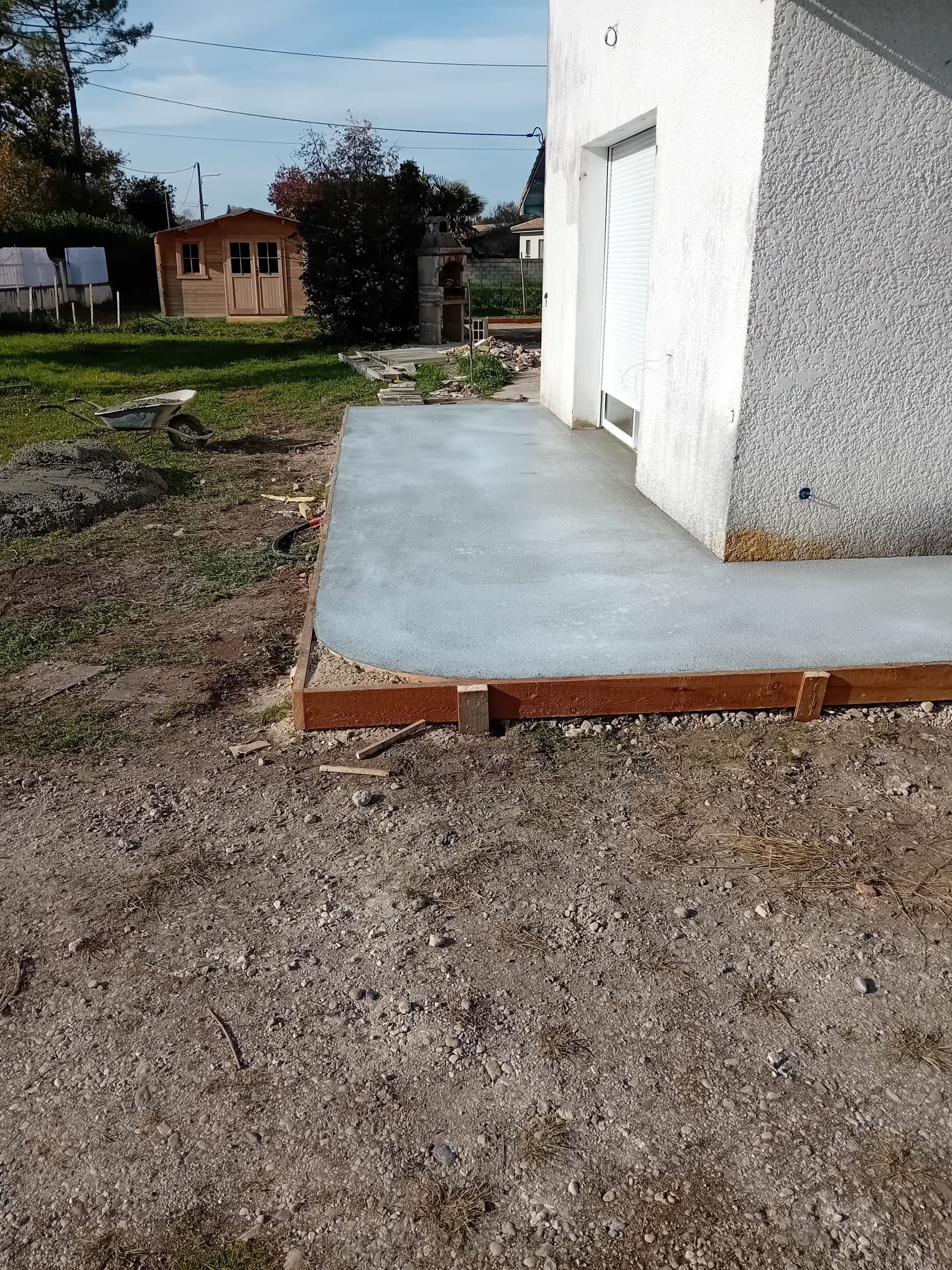 Coffrage et dalle de terrasse