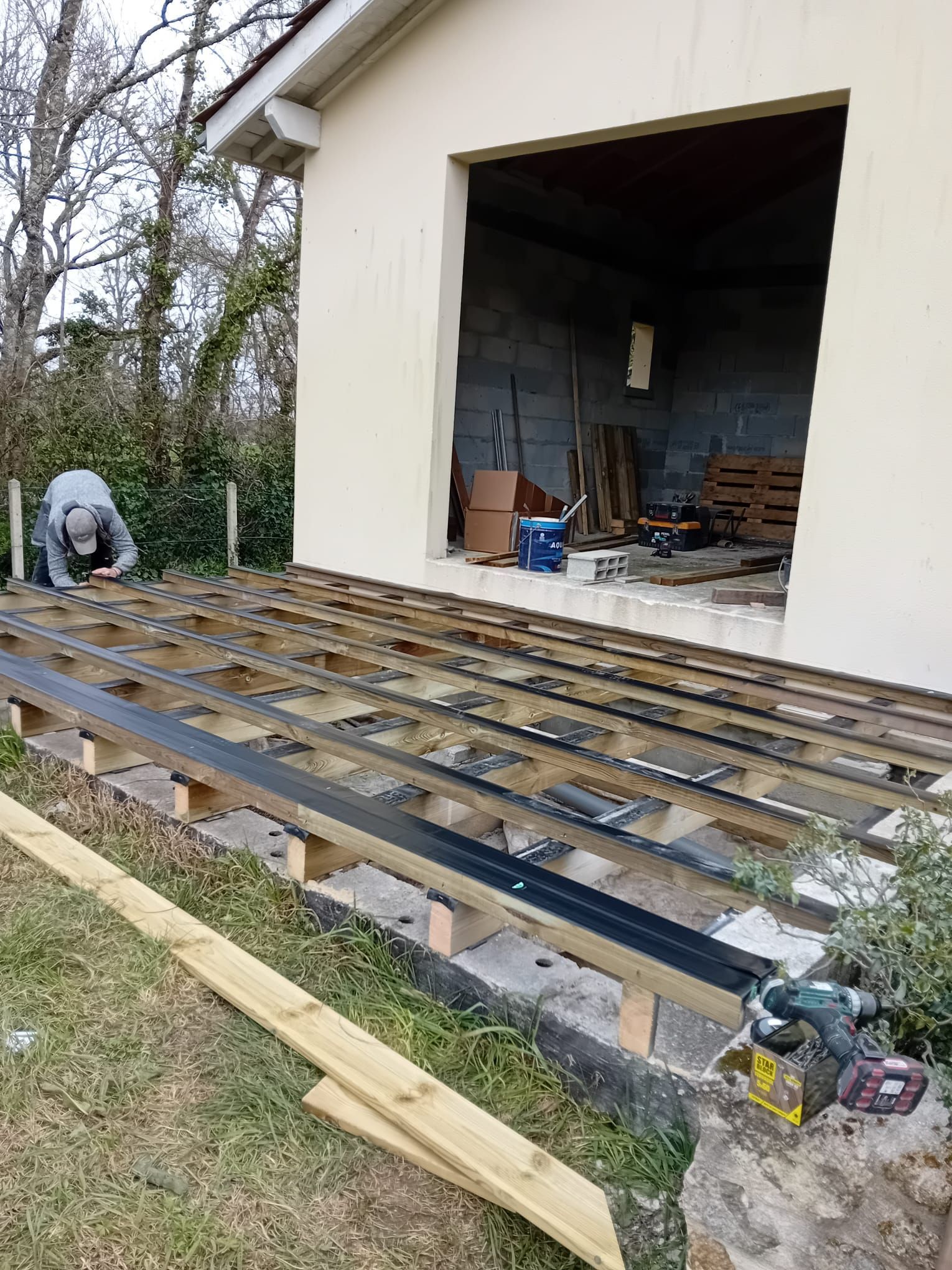 Construction d'une terrasse