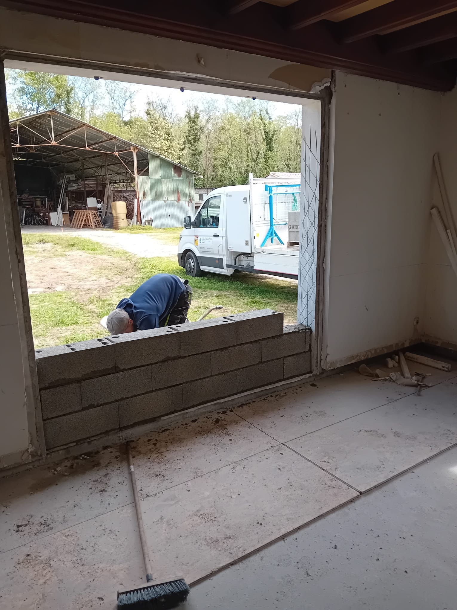 Construction d'un mur