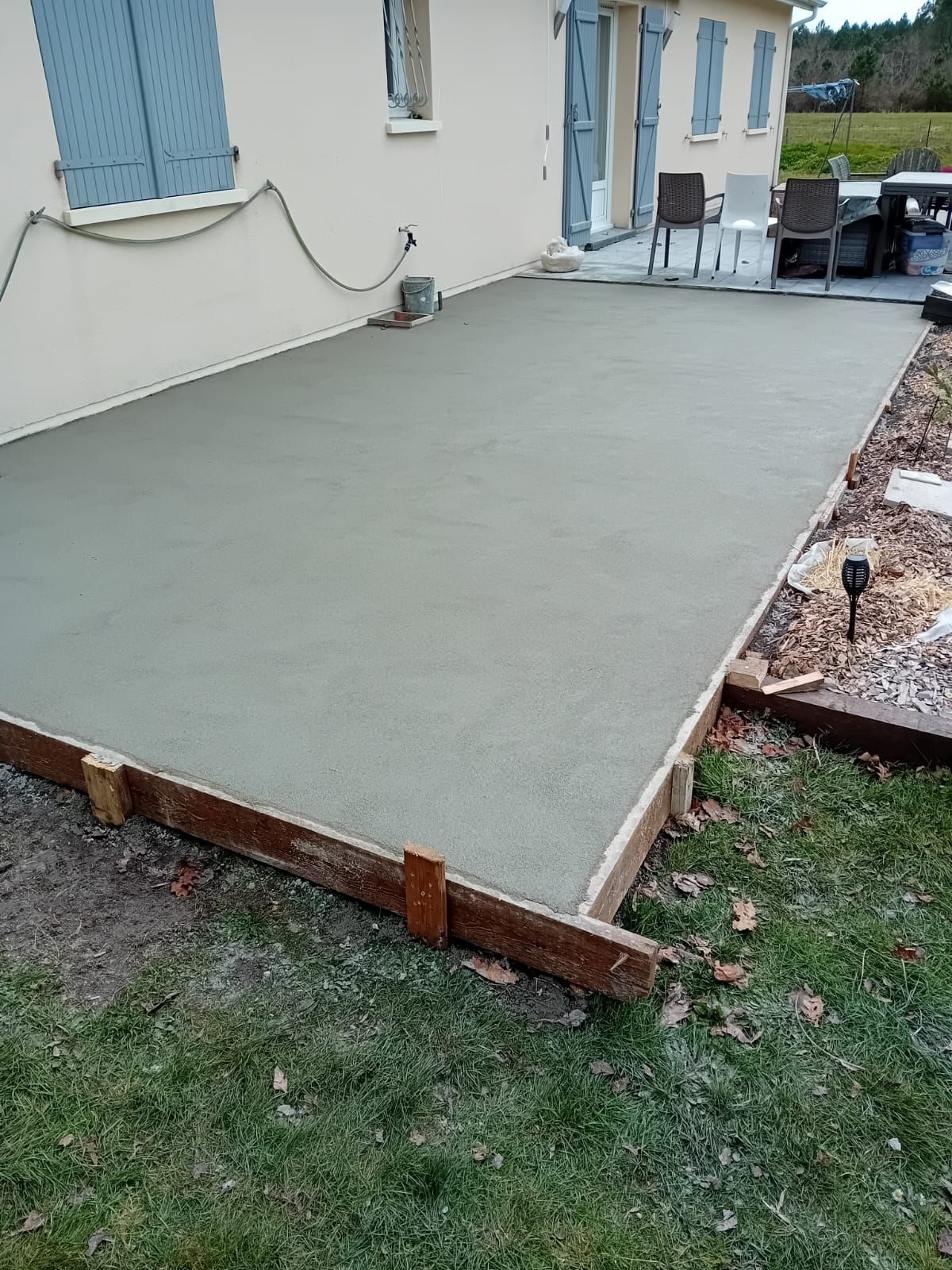 Chappe pour une future terrasse