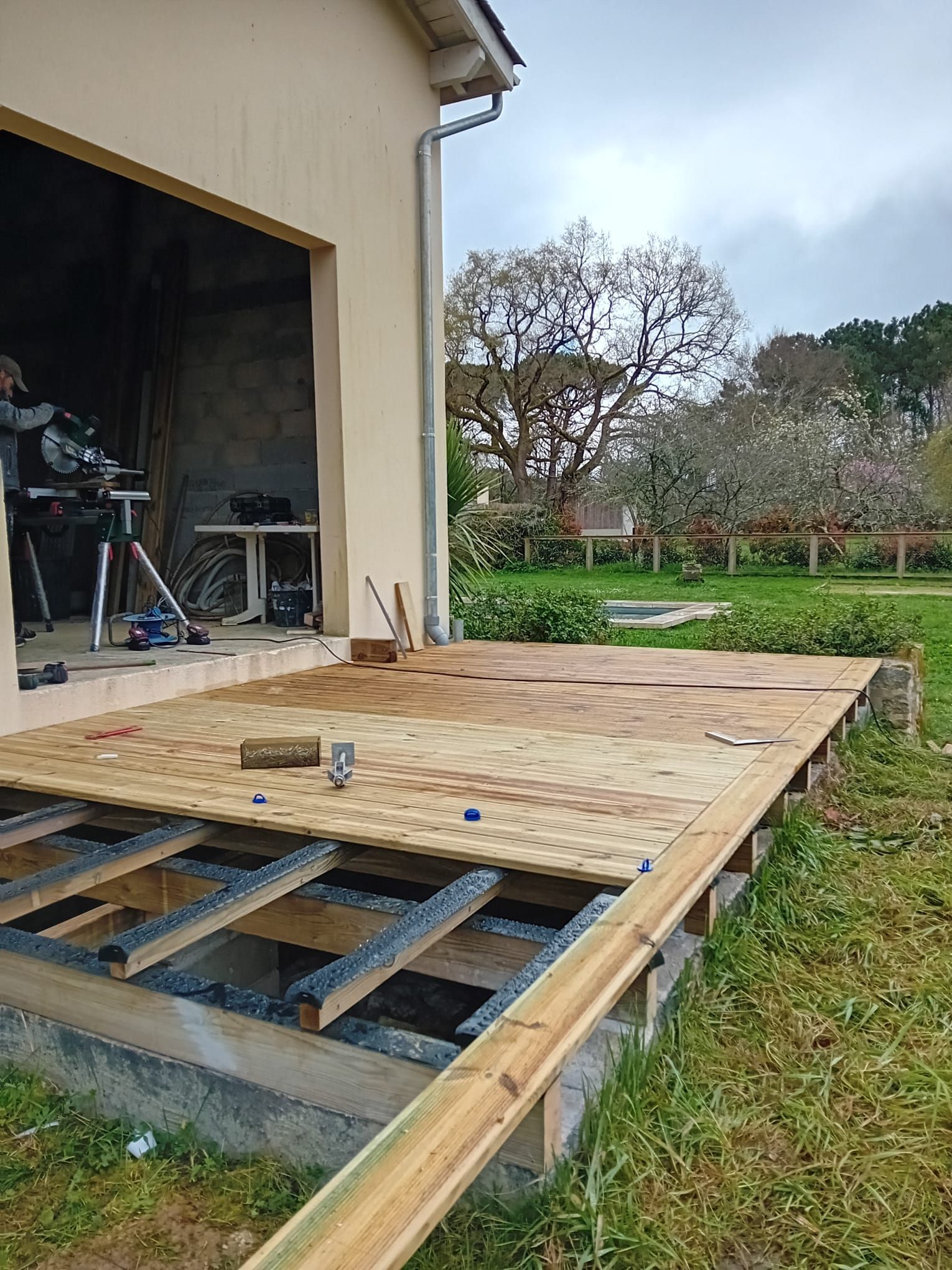 Terrasse en lames de bois