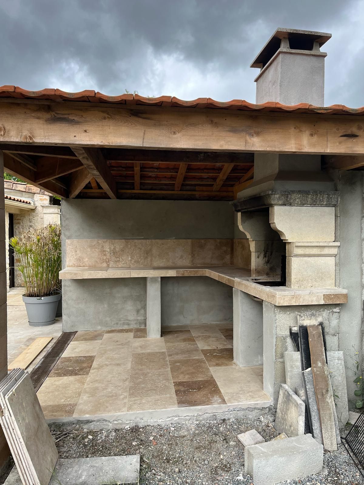 Construction d'une cuisine extérieure