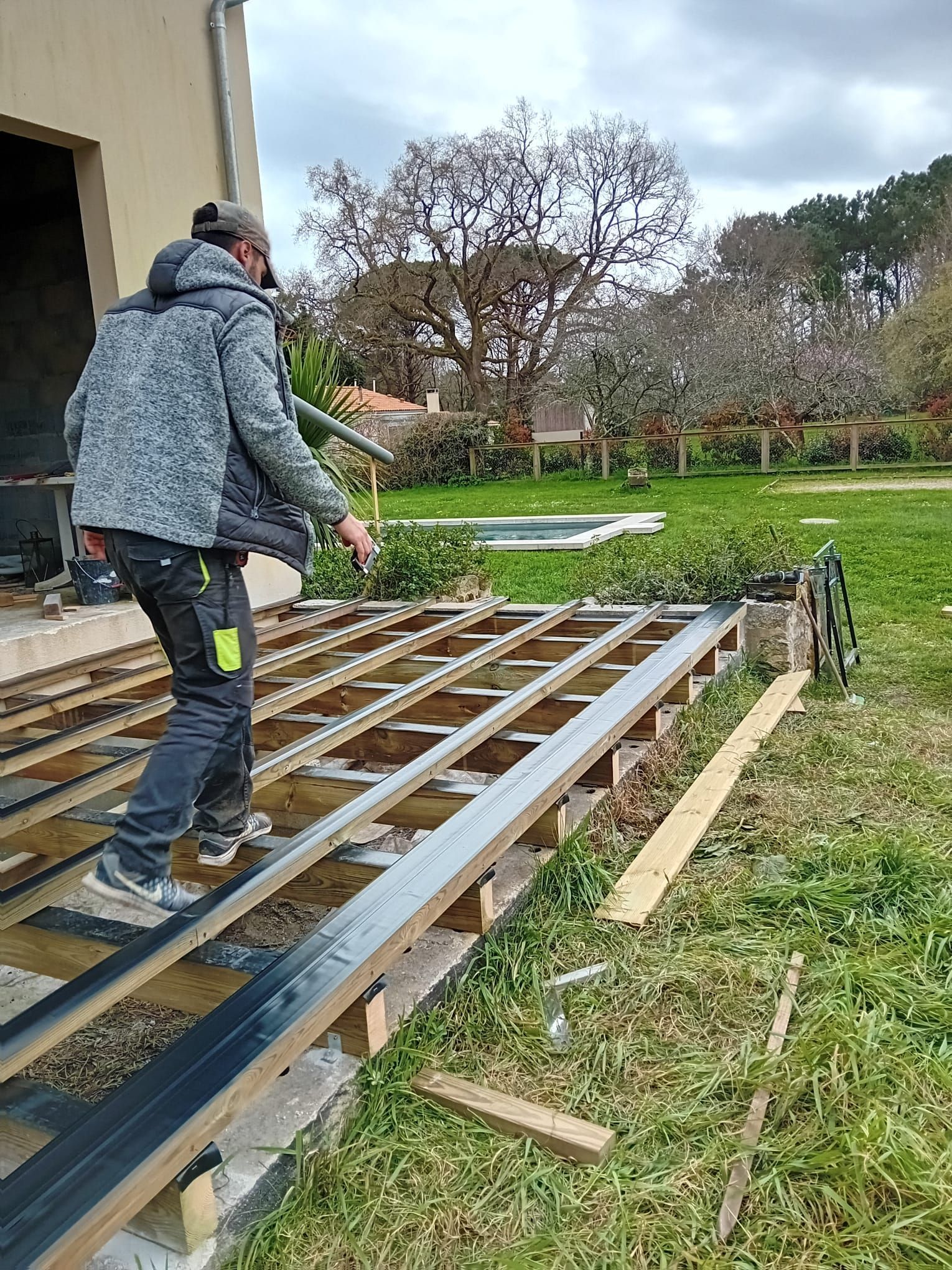 Terrasse en construction