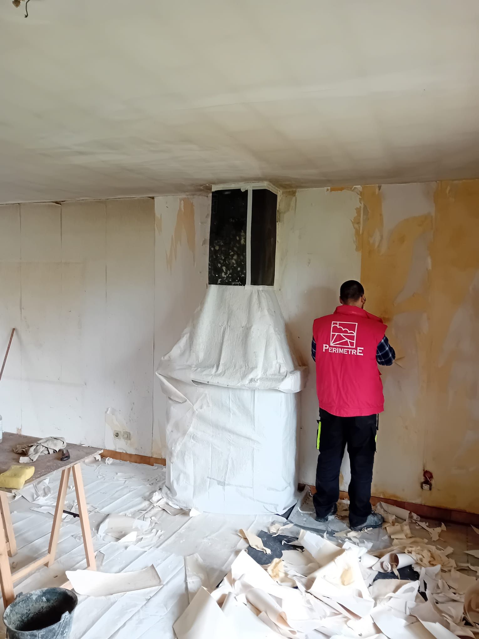 Préparation de murs intérieurs