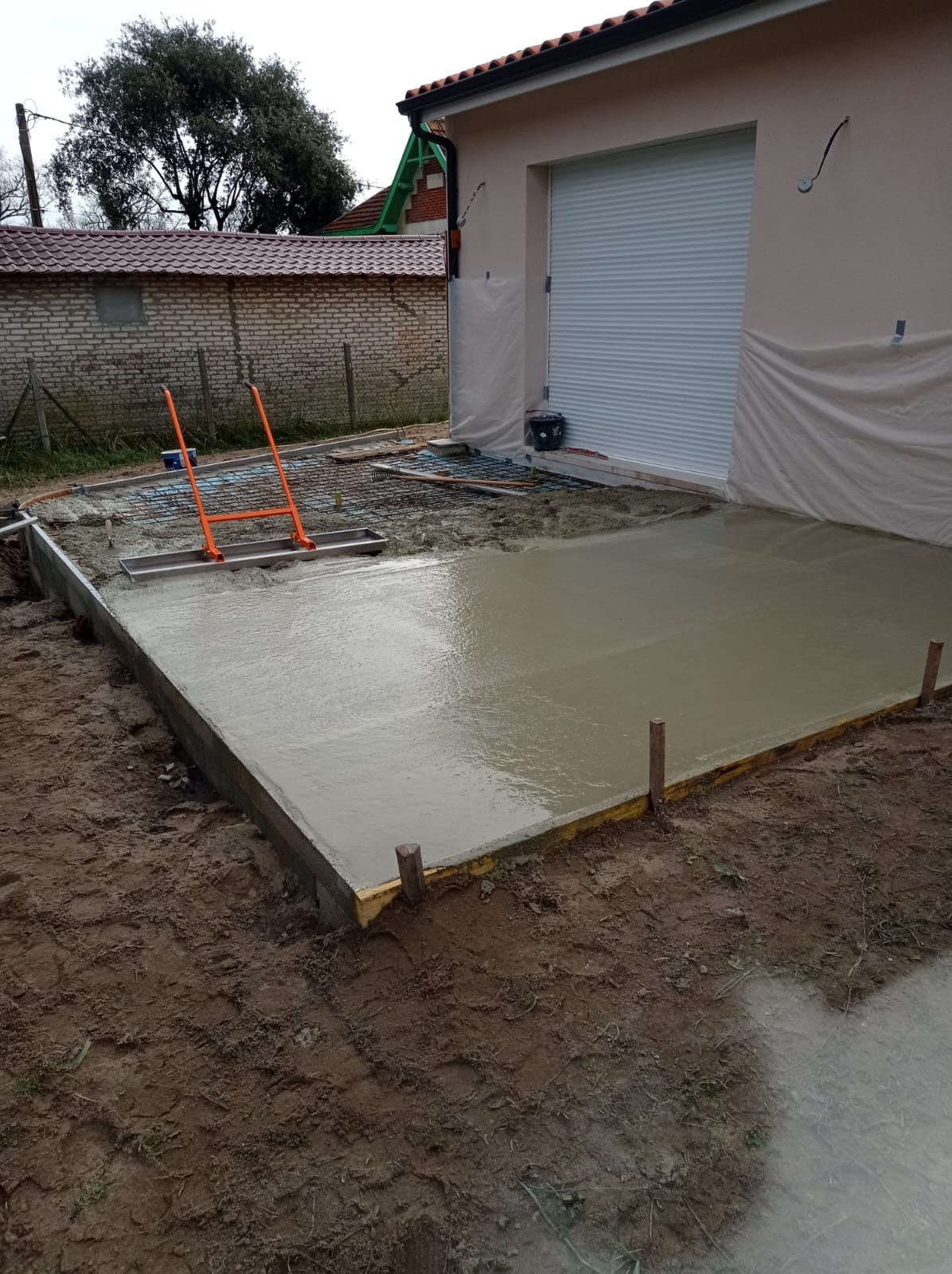 Coulage d'une terrasse