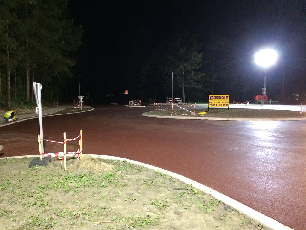 Construction de carrefour giratoire