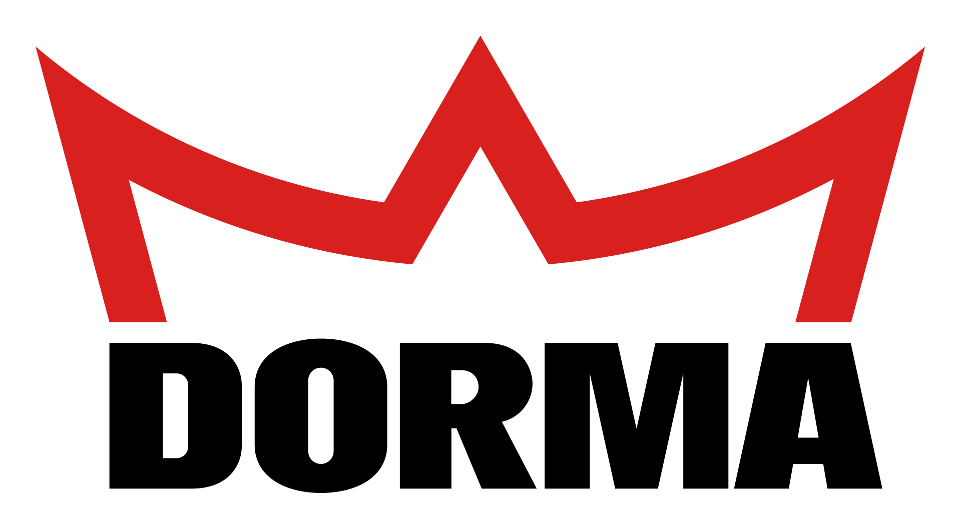 ein rot-schwarzes Dorma-Logo auf weißem Hintergrund.