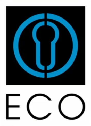 ein Logo für Öko mit einem Schlüssel in der Mitte