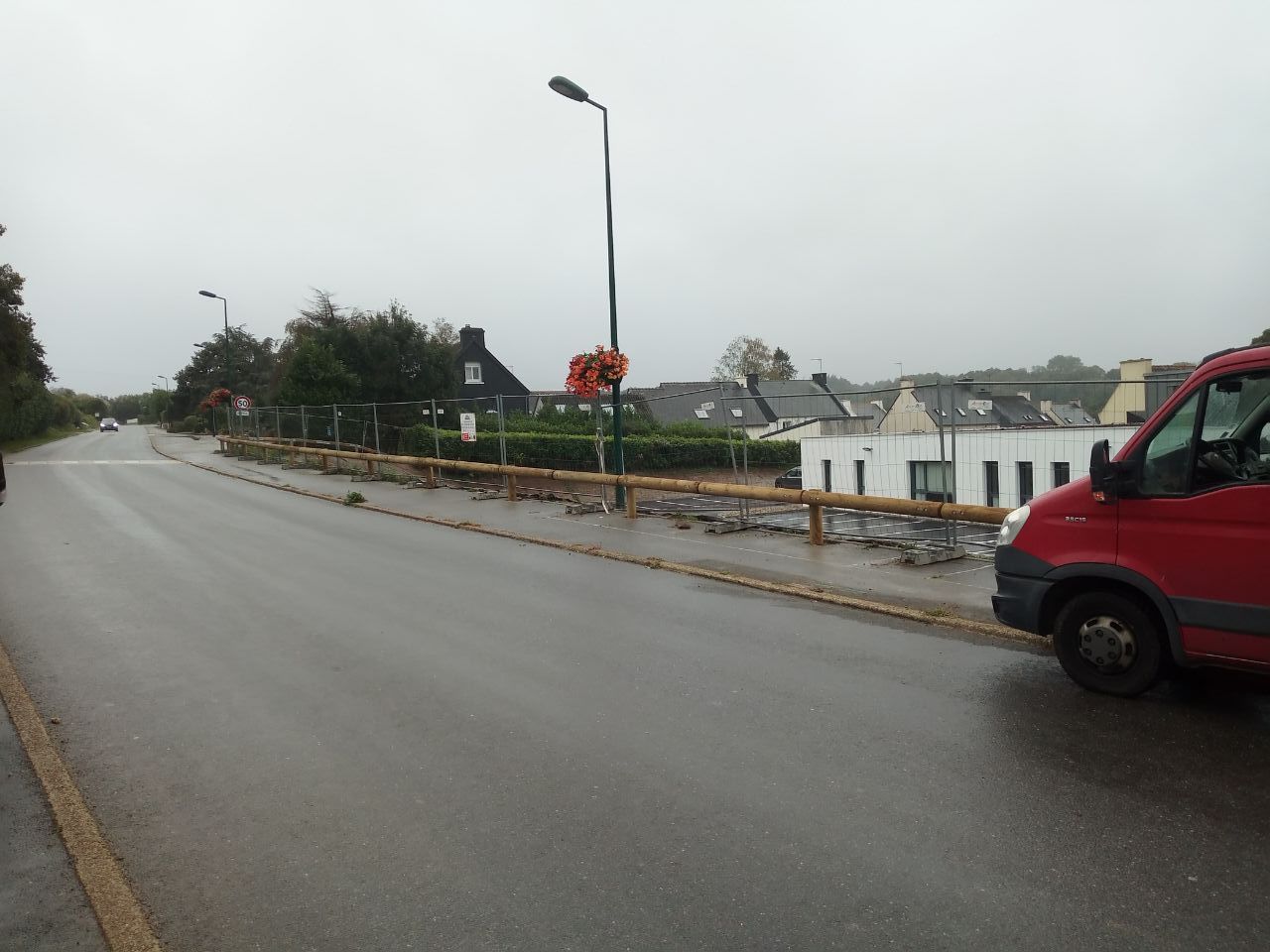 Glissière de sécurité vue du côté