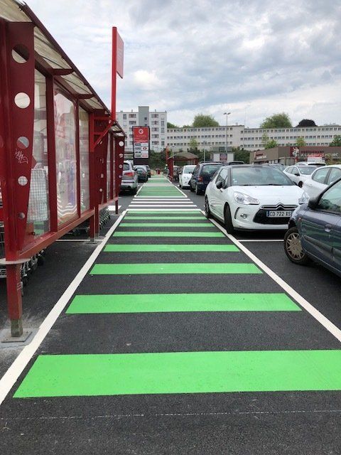 Passage piéton vert