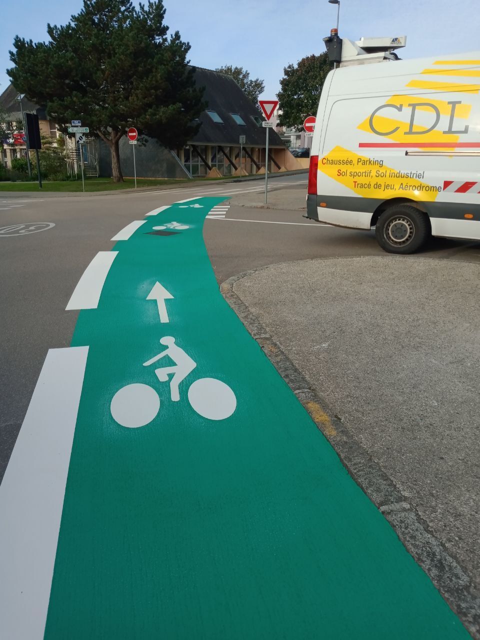 Signalisation d'une piste cyclable