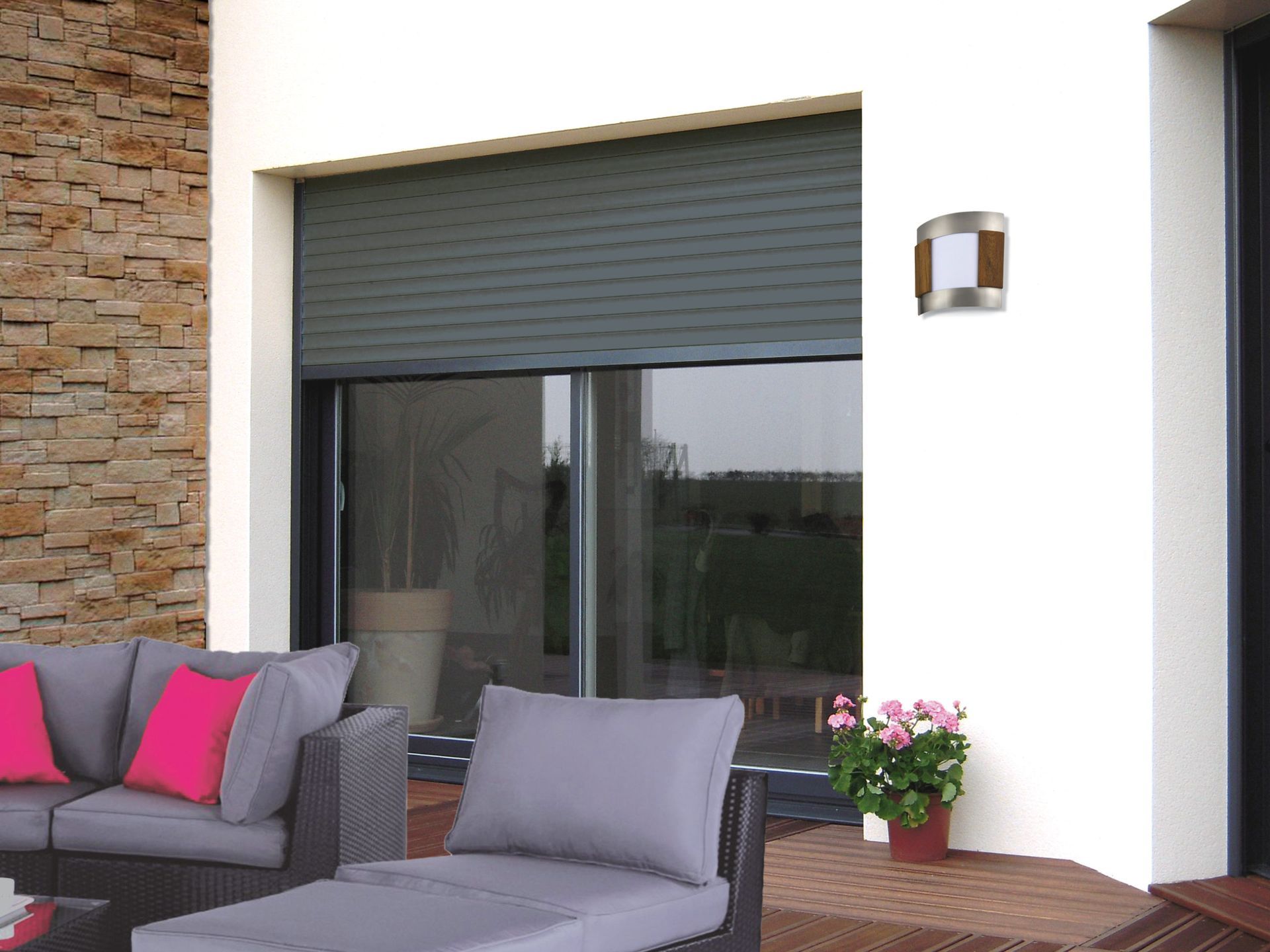 Volet roulant de couleur gris anthracite