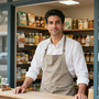Retrato de un propietario de local comercial