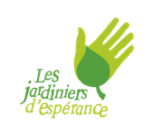 Green hand holding a leaf, with text 