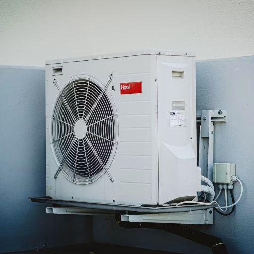 Una sala de estar vacía con pisos de madera y un ventilador de techo.