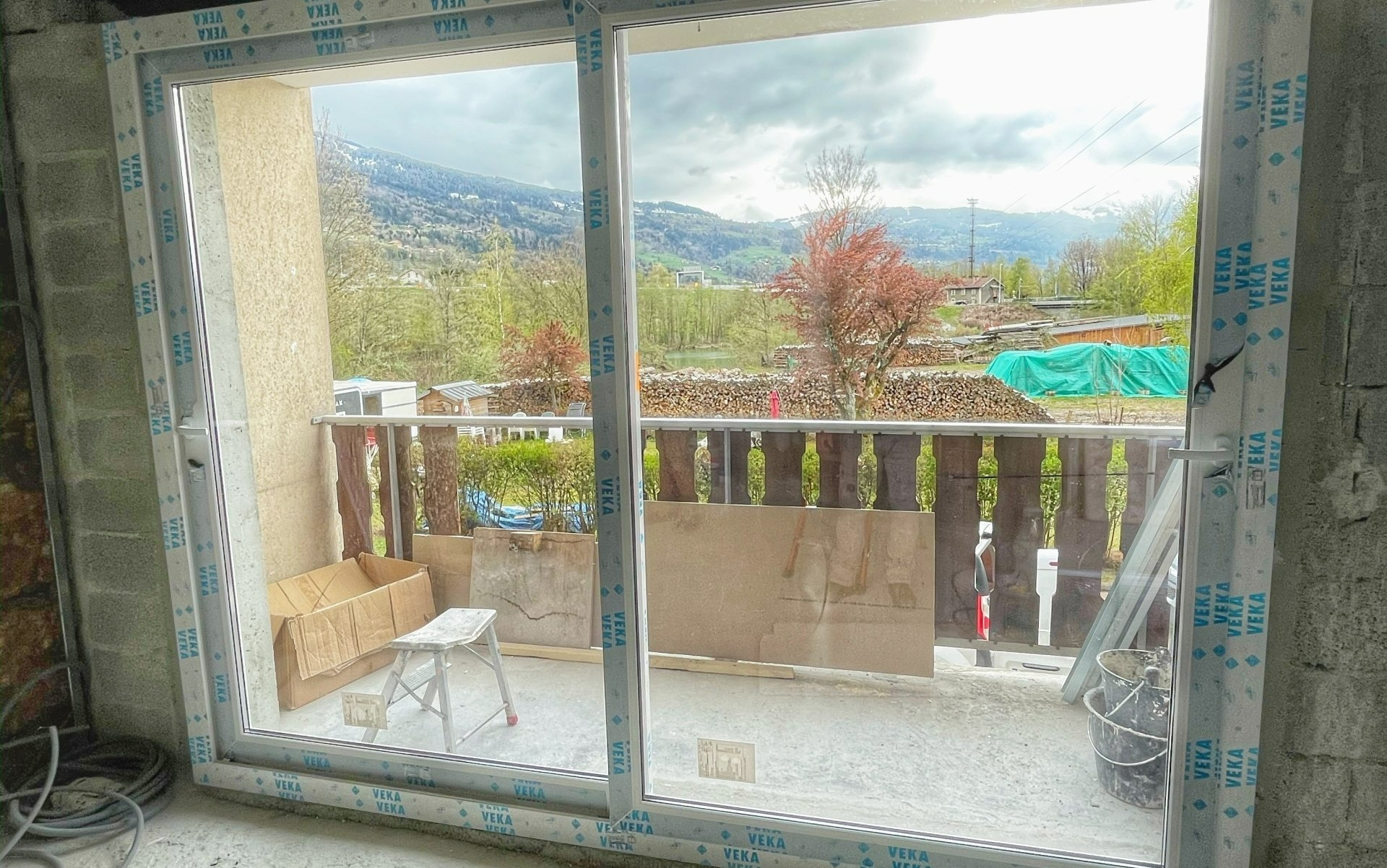 Installation d'une double fenêtre