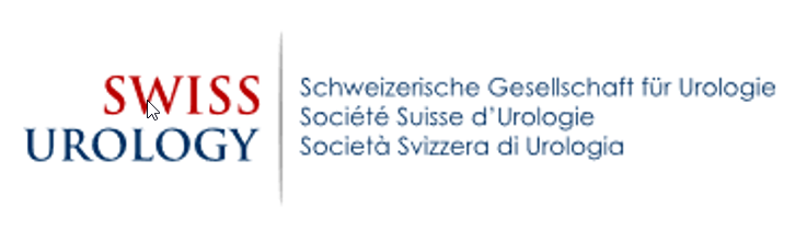 Ein Logo für die Schweizer Urologie wird auf einem weißen Hintergrund angezeigt