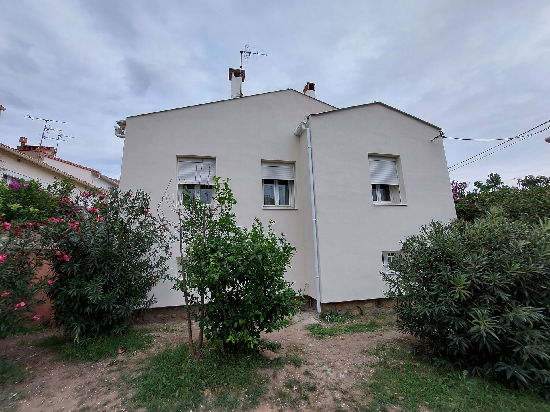 Après un ravalement de façade d'une maison