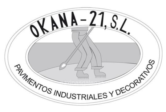 Un logotipo en blanco y negro para Okana-21, SL