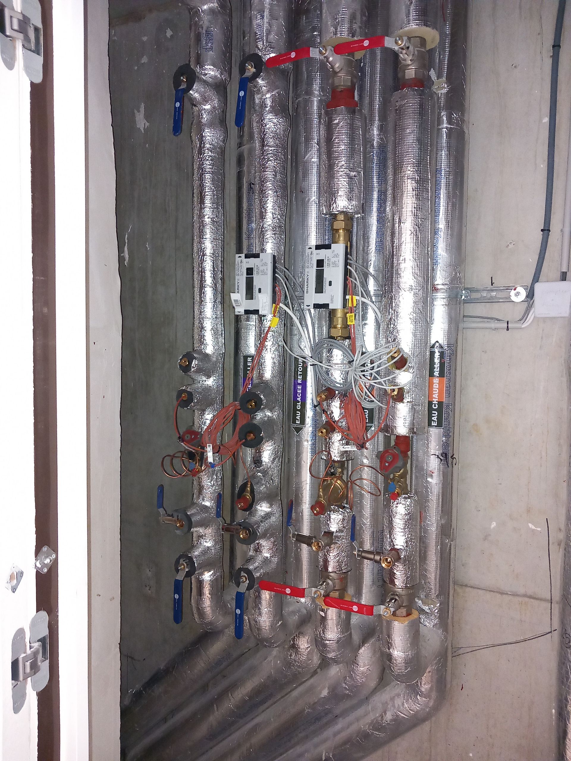 Isolation de tuyaux pour une chaudière