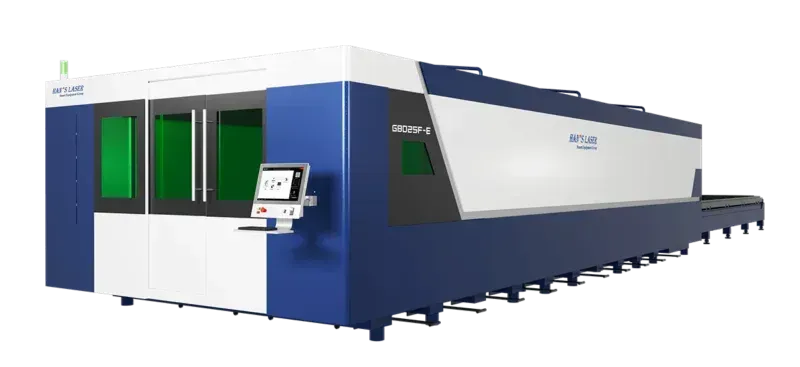 Una máquina azul y blanca con una pantalla verde sobre un fondo blanco.