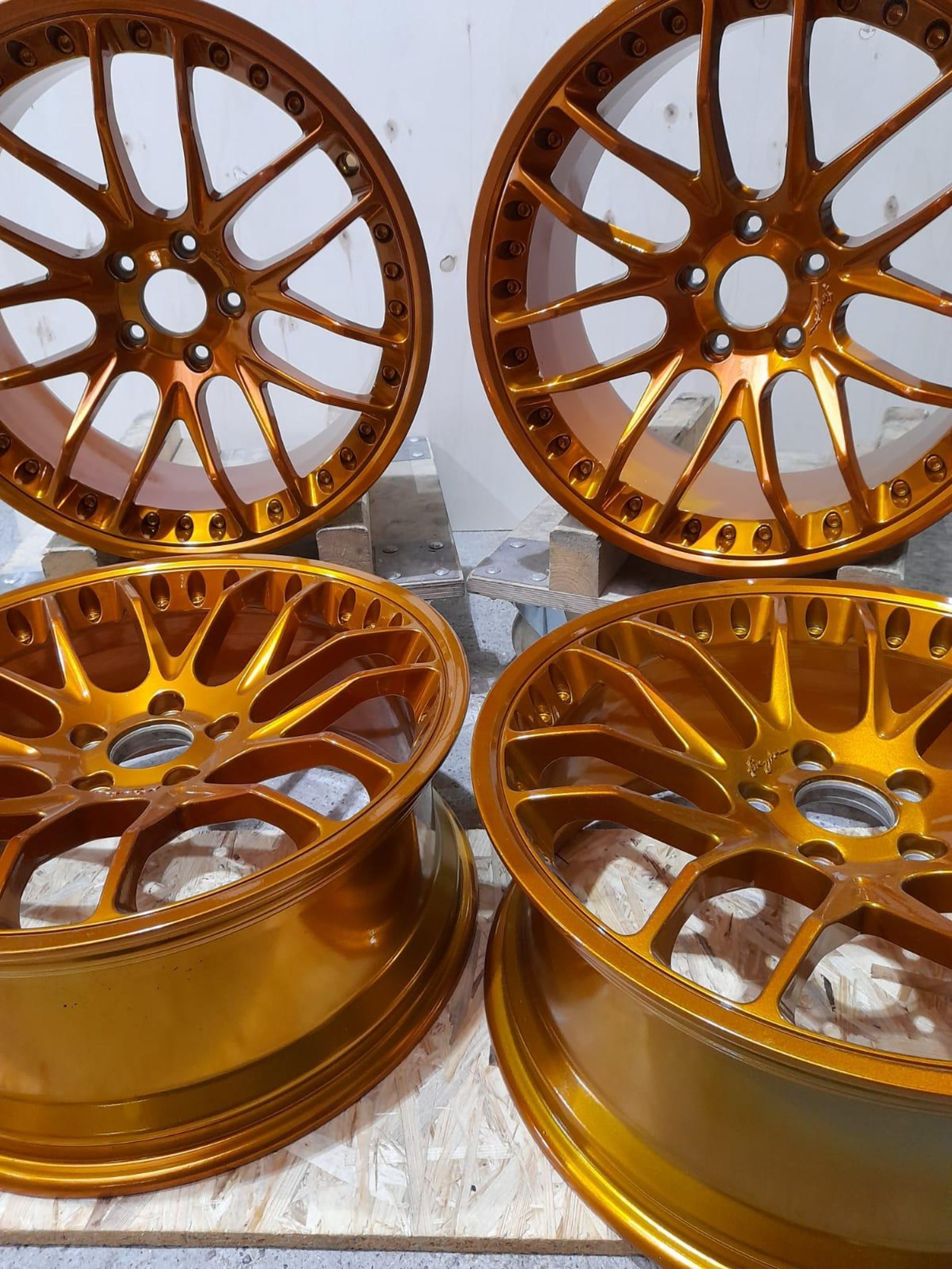 gold lackierte Felgen