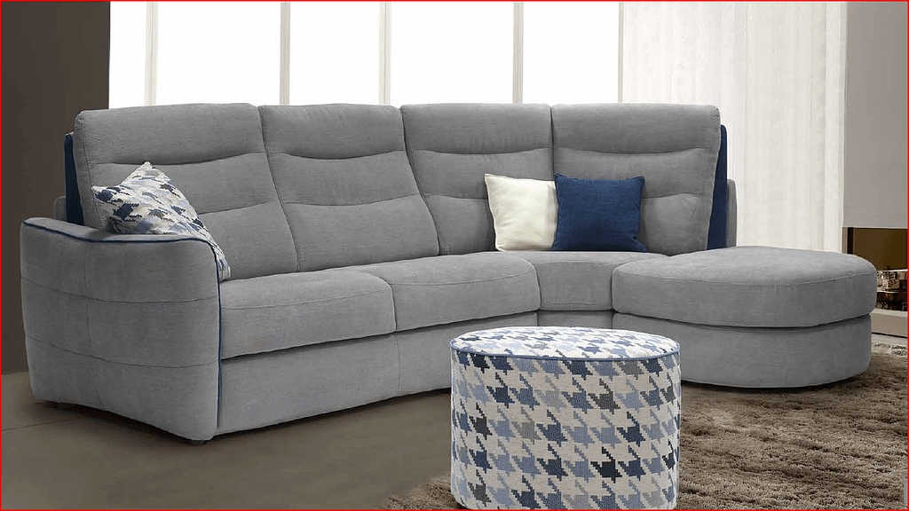 Canapé d'angle de couleur grise