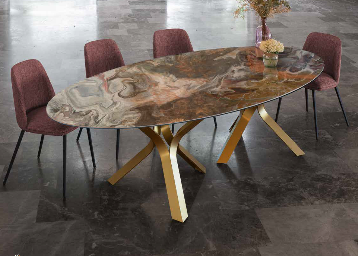 Table ovale  fixe KRON de PURE DESIGN - KUYDISEN
Plateau en DEKTON ou  céramique avec un  choix  incomparable de finitions. 
Nombreuses dimensions disponibles : 
de Long 160 cm à L350 cm.  
Larg  100, 110 ou 120 cm. 
Meubles MARTY Baraqueville près de 12000 RODEZ, 12800 NAUCELLE, 12240 RIEUPEYROUX, 12200 VILLEFRANCHE DE ROUERGUE, 12450 LUC-LA PRIMAUBE.