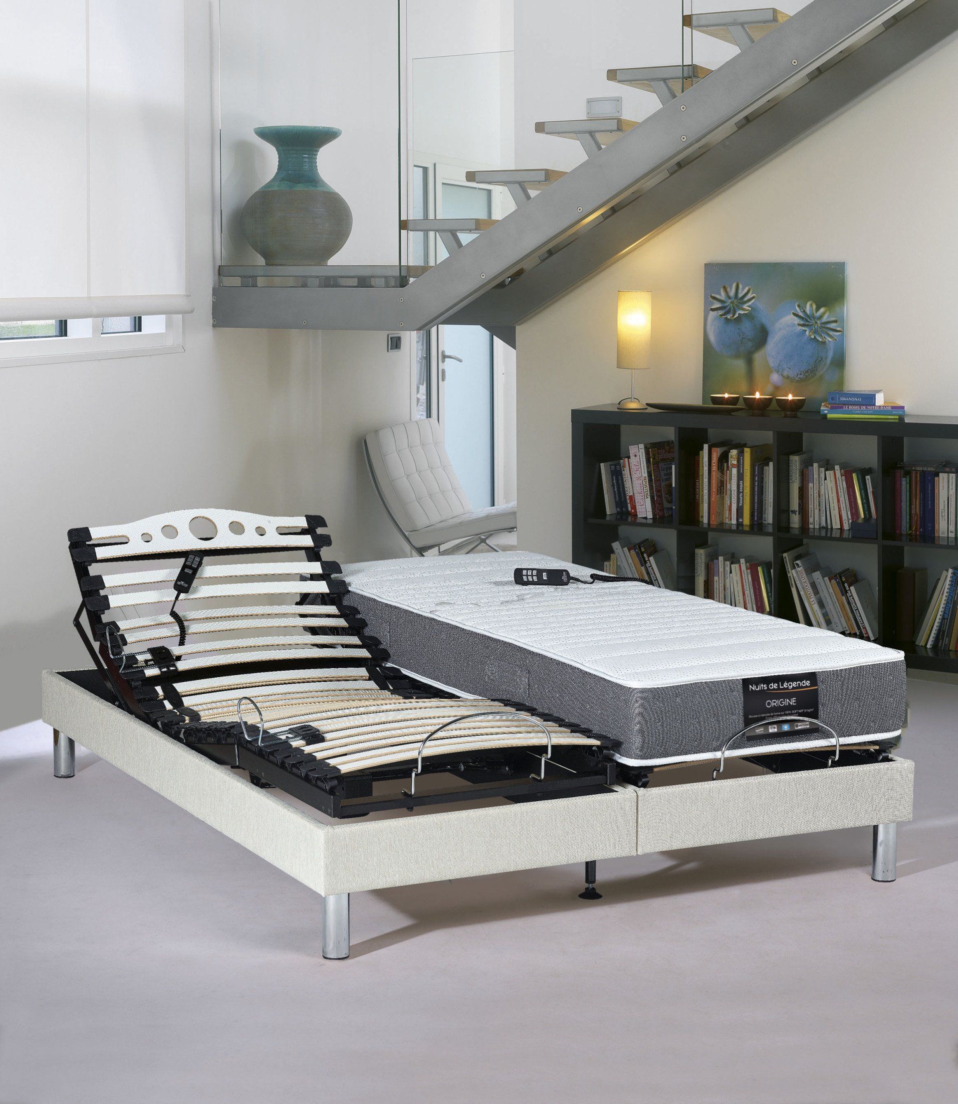 Literie DAVILAINE pieds relevables