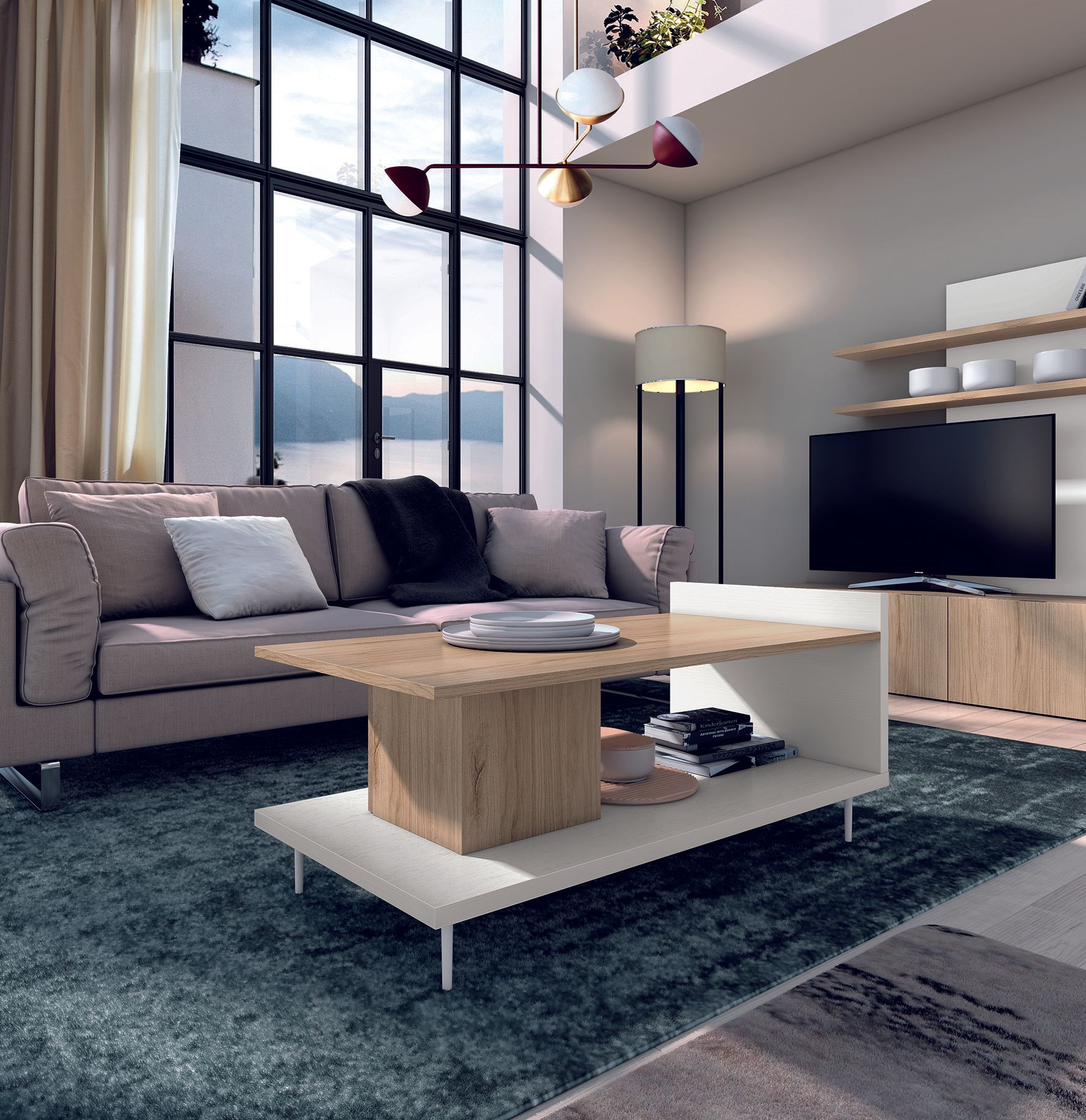 Table basse blanc-Boréal