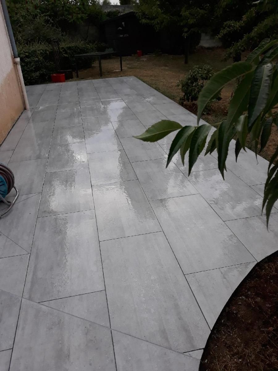 Pose terrasse carrelée