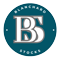 Logotipo circular color verde azulado con "BLANCHARD" y "STOCKS" alrededor de una gran "B" y "S" blancas entrelazadas.