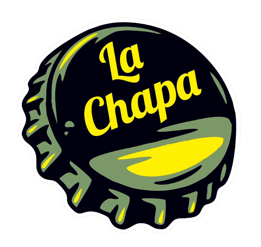Una tapa de botella con la palabra la chapa.