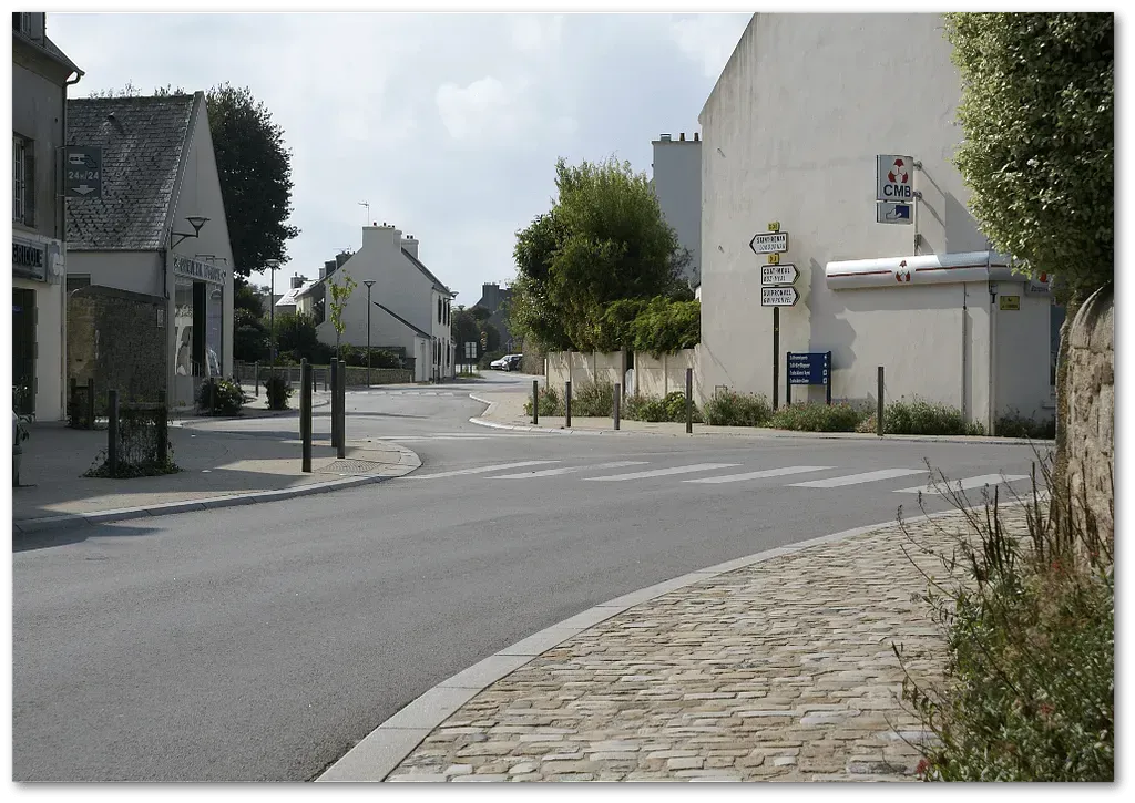Bordures de route en pavé