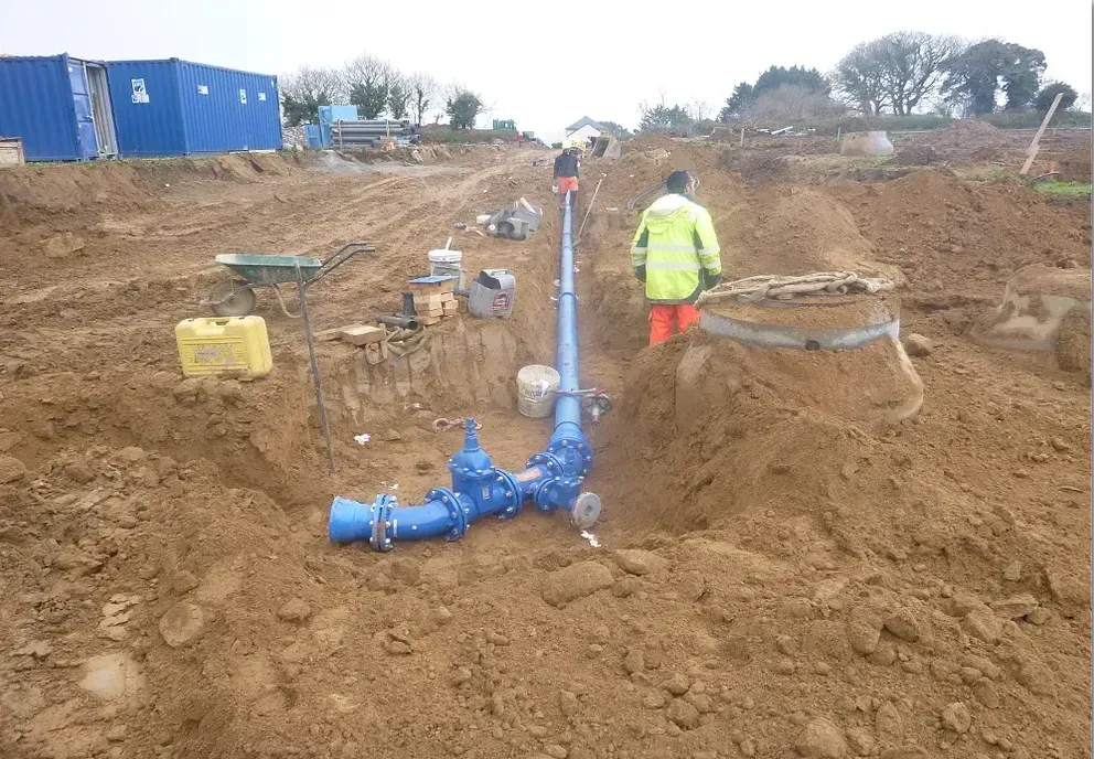 Mise en place d'un canalisation d'eau potable
