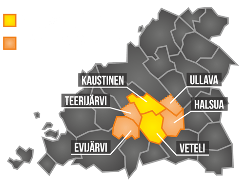 Piirivartiointia Kaustisten ja Vetelin alueella ja hälytyskäynnit Ullavan, Halsuan, Evijärven, Teerijärven, Vetelin ja Kaustisen alueella.