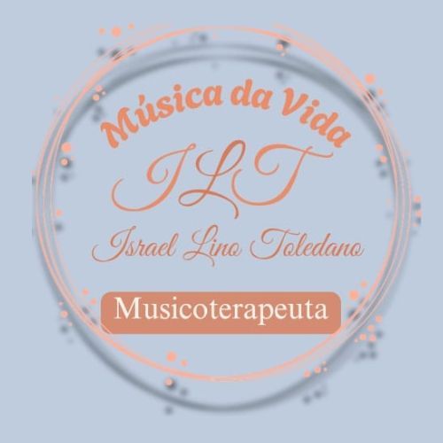 Logotipo circular azul y rosa de 