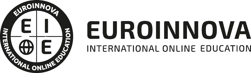 Logotipo de EUROINNOVA con emblema circular en blanco y negro y texto “EUROINNOVA EDUCACIÓN INTERNACIONAL EN LÍNEA”.