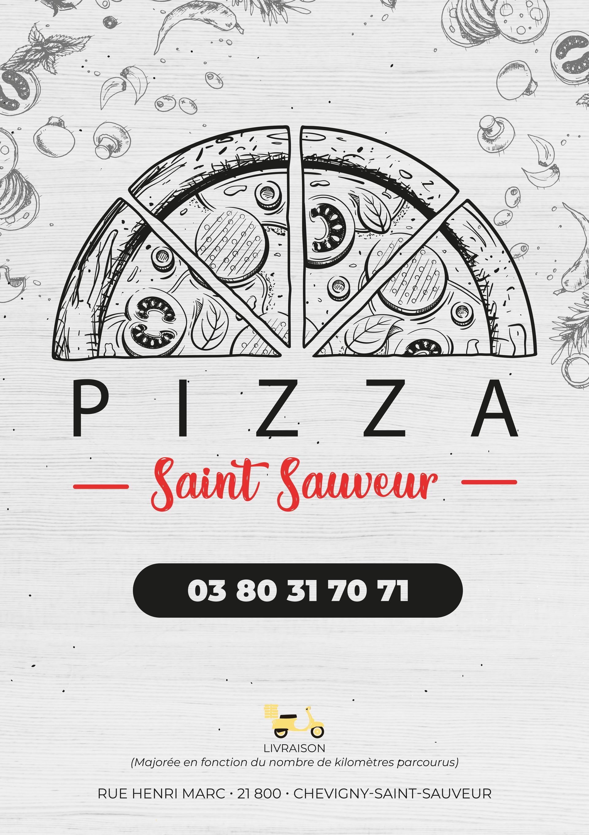 La carte Pizza Saint Sauveur