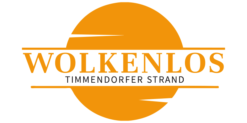 Logo of WOLKENLOS, with orange sun and text
