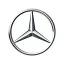 Logotipo de Mercedes-Benz: una estrella plateada de tres puntas dentro de un marco circular.