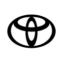 Logotipo de Toyota: Un emblema negro de óvalos superpuestos que forman las letras