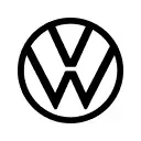 Logotipo de Volkswagen en blanco y negro: letras