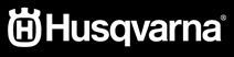 El logotipo de Husqvarna es blanco sobre fondo negro.