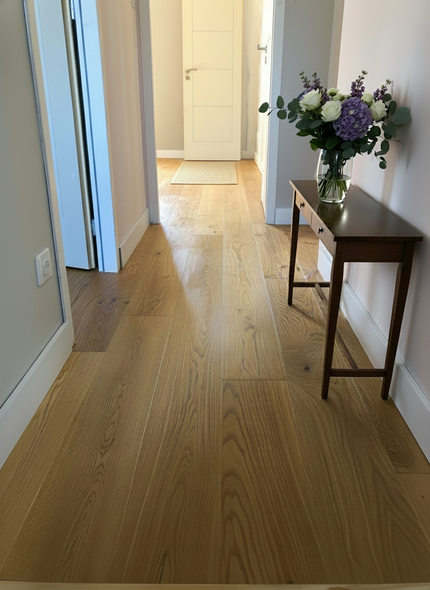 couloir en parquet chêne