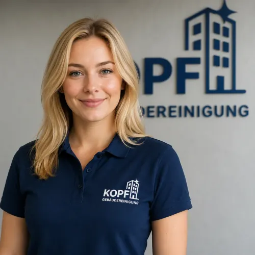 Servicemitarbeiterin der Kopf Gebäudereinigung 
