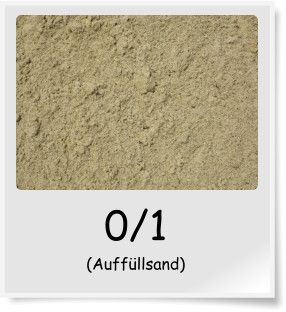 Heller gelber Sand 0/1