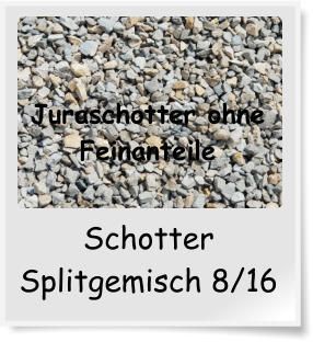 Juraschotter ohne Feinanteile - Schotter Splitgemisch 8/16